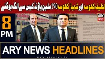 ARY News 8 PM Headlines 19th Jan 2024 | 190 Million Pounds Case - Big News