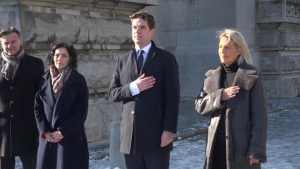 Une cérémonie de lever de drapeau européen organisée au Cinquantenaire