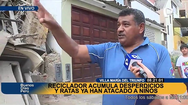 Denuncian que reciclador invade vereda con acumulación de basura y atrae ratas en VMT: roedores ya han atacado a niños