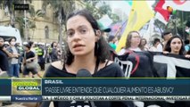 Brasil: Estudiantes de São Paulo rechazan aumento del transporte público