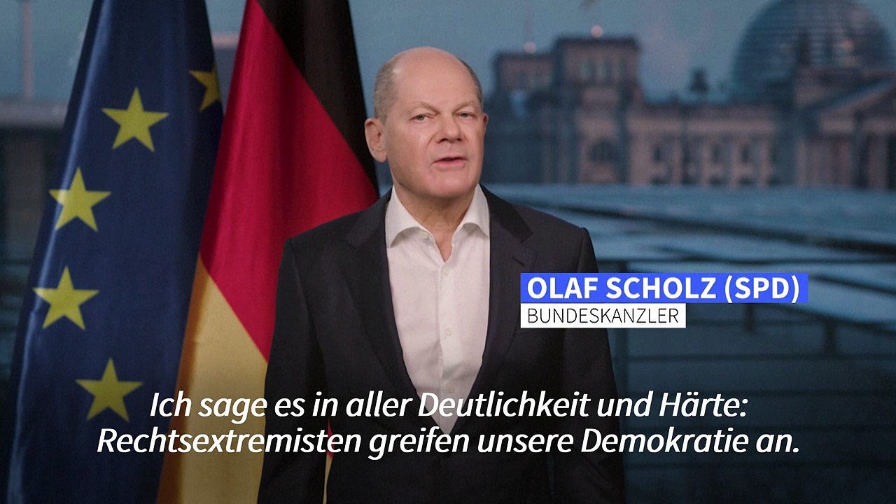 Scholz: 'Rechtsextremisten greifen unsere Demokratie an'