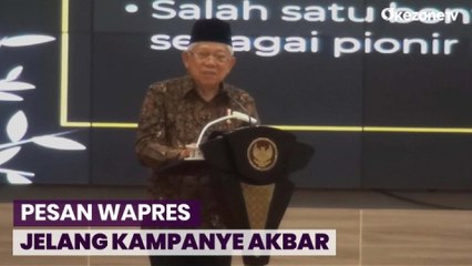 Jelang Kampanye Akbar, Wapres Minta Semua yang Terlibat Harus Riang Gembira