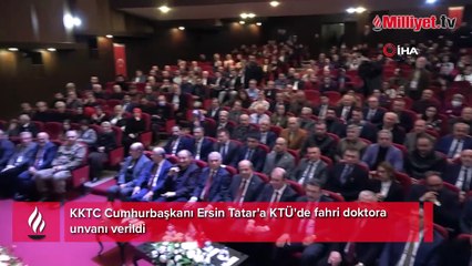 KKTC Cumhurbaşkanı Tatar'a fahri doktora unvanı