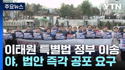 이태원 참사 특별법 정부 이송...野 "尹, 즉각 공포해야" / YTN