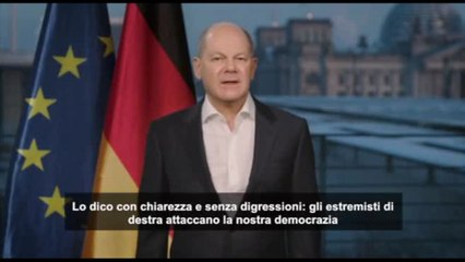 Скачать видео: Scholz attacca AfD: bene i cortei contro l'estrema destra in Germania