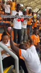 CAN 2023 : Voici la vidéo de la demande en mariage magique d'un couple