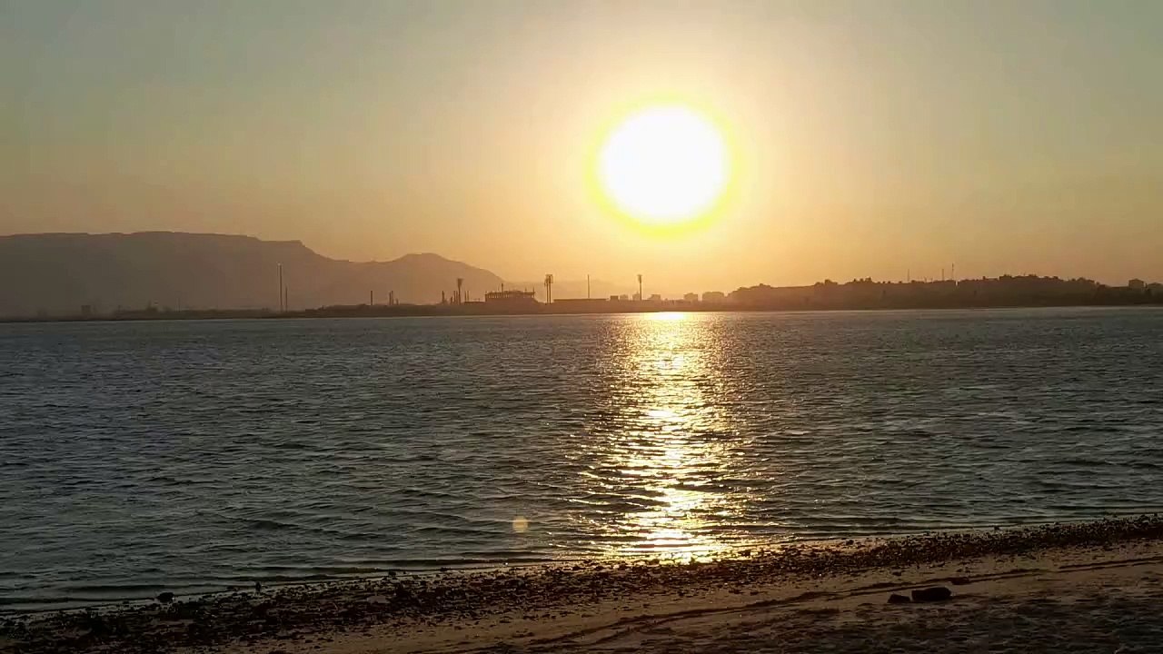 sundown on the sea