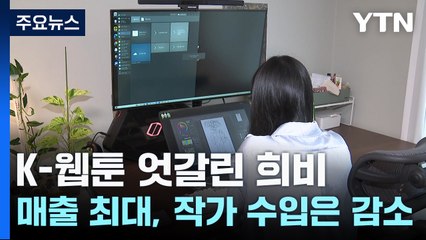 K-웹툰 '쑥쑥', 2022년 매출 최대...작가 수입은 감소 / YTN