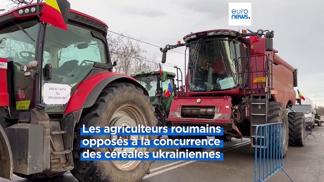 Agriculteurs et routiers roumains bloquent le transit de camions venus d'Ukraine