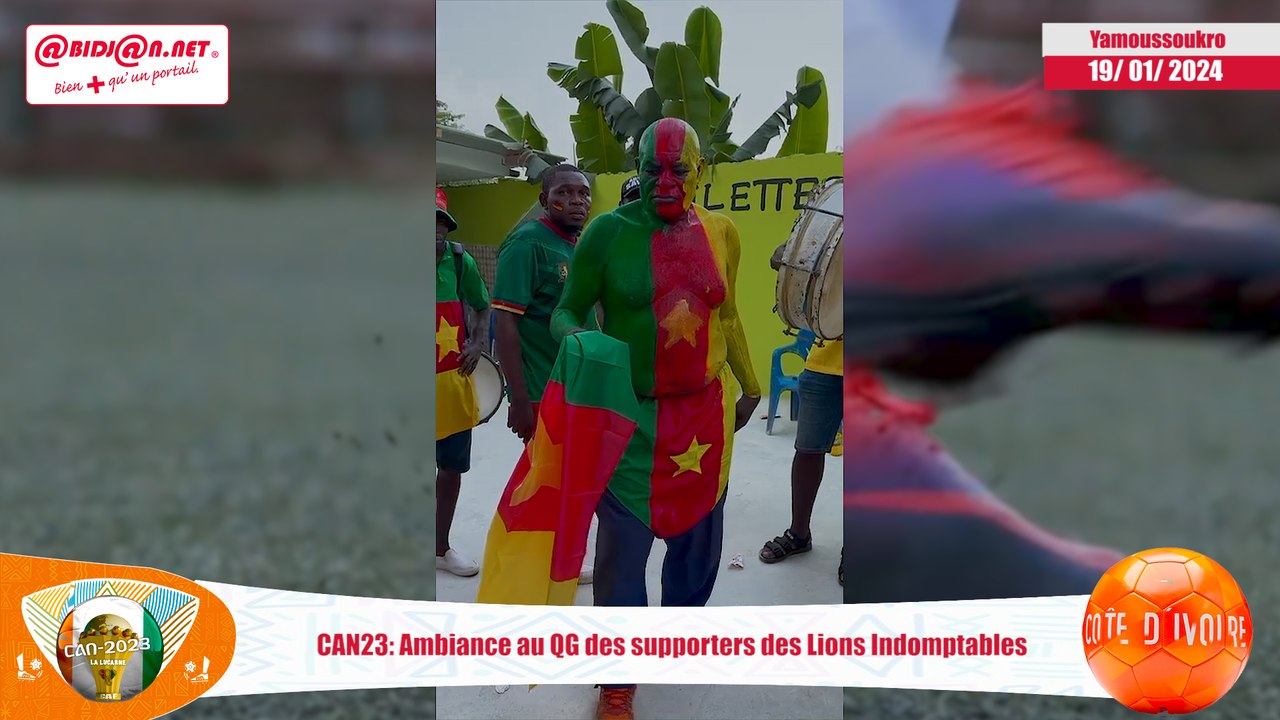 CAN23- Ambiance au QG des supporters des Lions Indomptables