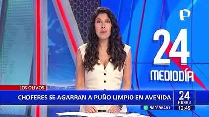 Download Video: Los Olivos: a puñetazos se pelearon dos choferes en plena vía pública