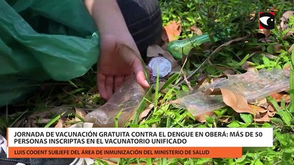 Jornada de Vacunación gratuita contra el Dengue en Oberá Más de 50 personas inscriptas en el Vacunatorio Unificado