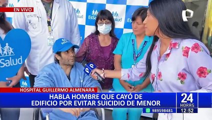 Dan de alta a hombre que cayó de edificio por evitar que una menor se suicide