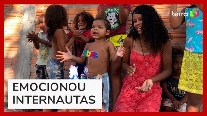 Menino de 2 anos que comemorou aniversário com bolo de areia ganha festa no Piauí