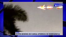 Un avión Boeing se incendió en pleno vuelo y tuvo que aterrizar de emergencia