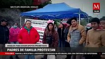 Familias exigen la entrega de recursos para mejorar escuela primaria en Hidalgo