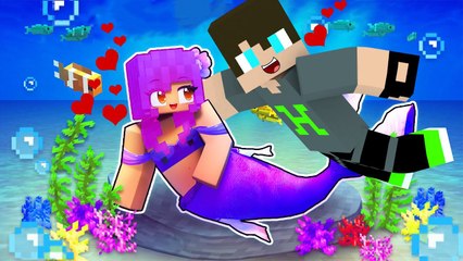 TATLI DENİZ KIZI BİZE YARDIM EDİYOR | TEK BLOK SURVİVAL RAFT MİNECRAFT HAN KANAL