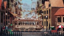 Classic City Tram 3D Wooden Puzzle LK801 Building Toys Jigsaw For Xmas Gift! link in discription