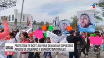 Nueva protesta en Ocotlán por la presencia de militares y guardias nacionales