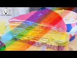 ASMR MUKBANG| Rainbow Desserts with sister(Meringue, Jelly noodles, Push-pop, Crepe cake, Macaroon)