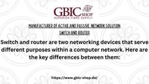 Explore Cutting-Edge Connectivity with Switch Routers at GBIC Shop - Your Trusted Networking Solutions Provider