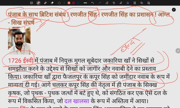 आधुनिक भारत का इतिहास ! पंजाब के साथ ब्रिटिश सम्बन्ध ! रणजीत सिंह ! रणजीत सिंह का प्रशासन ! आंग्ल - सिक्ख युद्ध