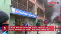 Üsküdar'da 4 katlı otoparkta yangın! Çok sayıda ekip sevk edildi