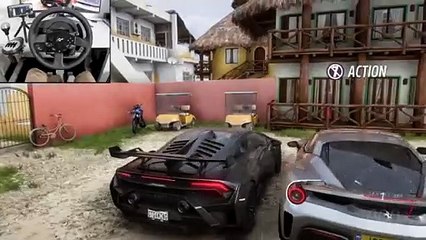 Lamborghini Huracán STO & Ferrari 488 Pista _ Forza Horizon 5 _ Thrustmaster T300RS gameplay