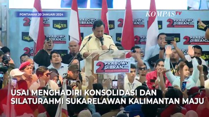 Kata Prabowo usai Kampanye di Kalimantan Barat: Semua Presiden Berjasa!