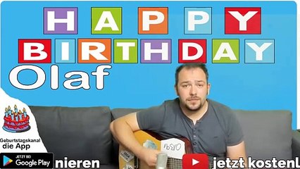 Happy Birthday, Olaf! Geburtstagsgrüße an Olaf