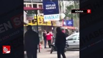 Adana'da sokak ortasında kadına şiddet kamerada