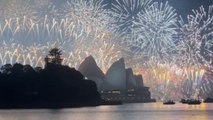 Firework Display at Sydney Harbour Bridge for New Year, 2024