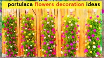 portulaca  flowers decorations ideas | how to grow portulaca flowers in PVC pipes