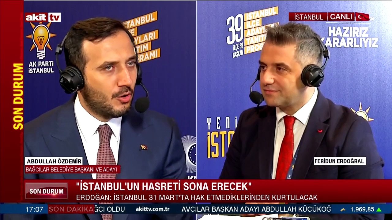 Bağcılar Belediye Başkan ve Adayı Abdullah Özdemir hedeflerini anlattı