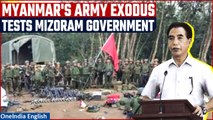 Mizoram CM Lalduhoma seeks centre’s intervention as 600 Myanmar soldiers enter India | Oneindia News