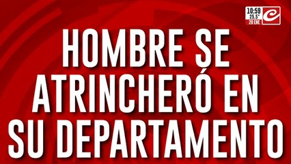 Máxima tensión en Reoleta: se atrincheró en la terraza de un departamento y ameznaza con matar a su hijo