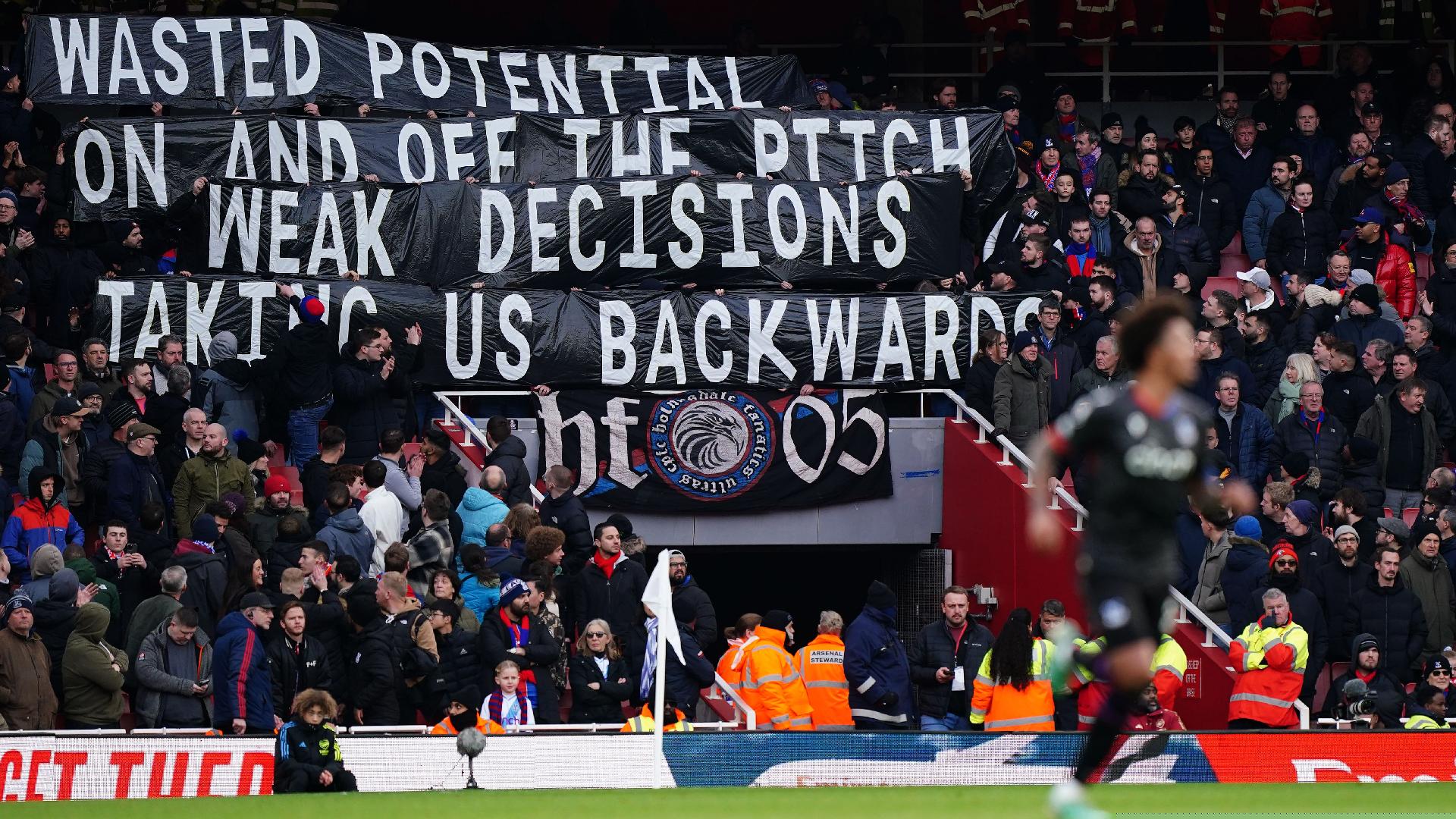 Palace fans stage protest as merciless Gunners strike for five