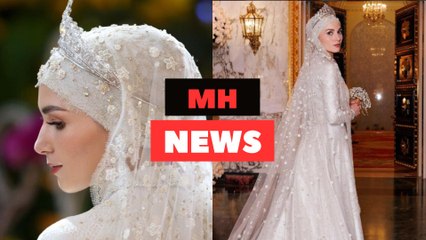 YM Dayang Anisha Rosnah Tampil Anggun Dalam Persalinan Gaun Labuh Potongan A-Line