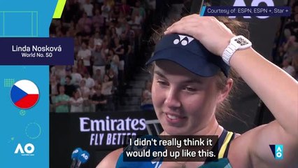 Teen Noskova 'speechless' after knocking out Swiatek