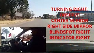 turning right at intersection
