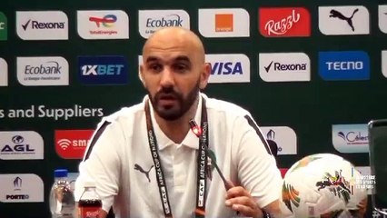 Walid Regrag, sélectionneur du Maroc contre la RD Congo