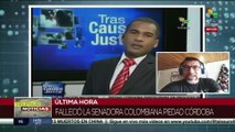 Falleció Senadora colombiana Piedad Córdova