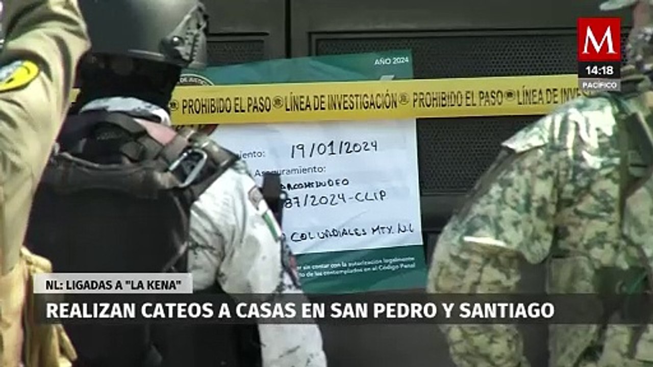Se realiza una serie de cateos vinculados a 'La Kena', líder criminal en Matamoros