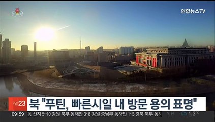 북 "푸틴, 빠른시일 내 방문 용의 표명…맞을 준비 돼"