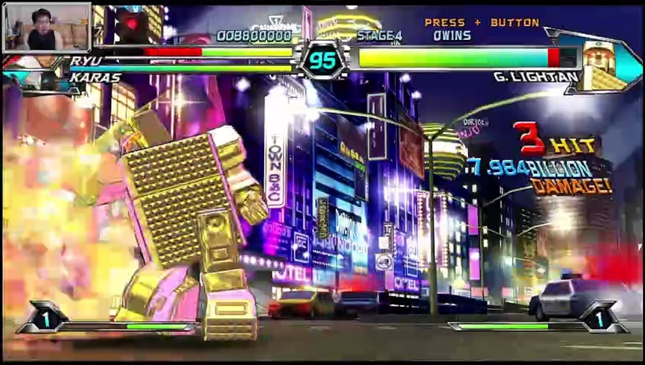 (Wii) Tatsunoko vs. Capcom Ultimate All-Stars - 14 - Ryu and Karas - Req Play - Lv 8