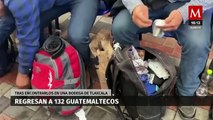 Migrantes guatemaltecos regresaron a su país tras ser encontrados en una bodega de Tlaxcala