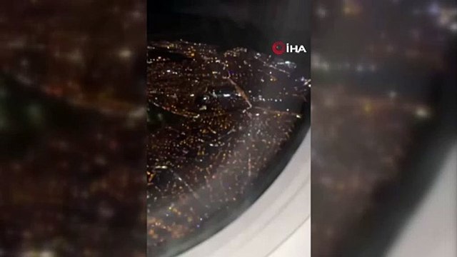 İzmir'de inişe hazırlanan uçağa lazer tuttular... O anlar kamerada