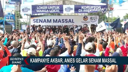 Kampanye Akbar, Anies Gelar Senam Massal di Tangerang