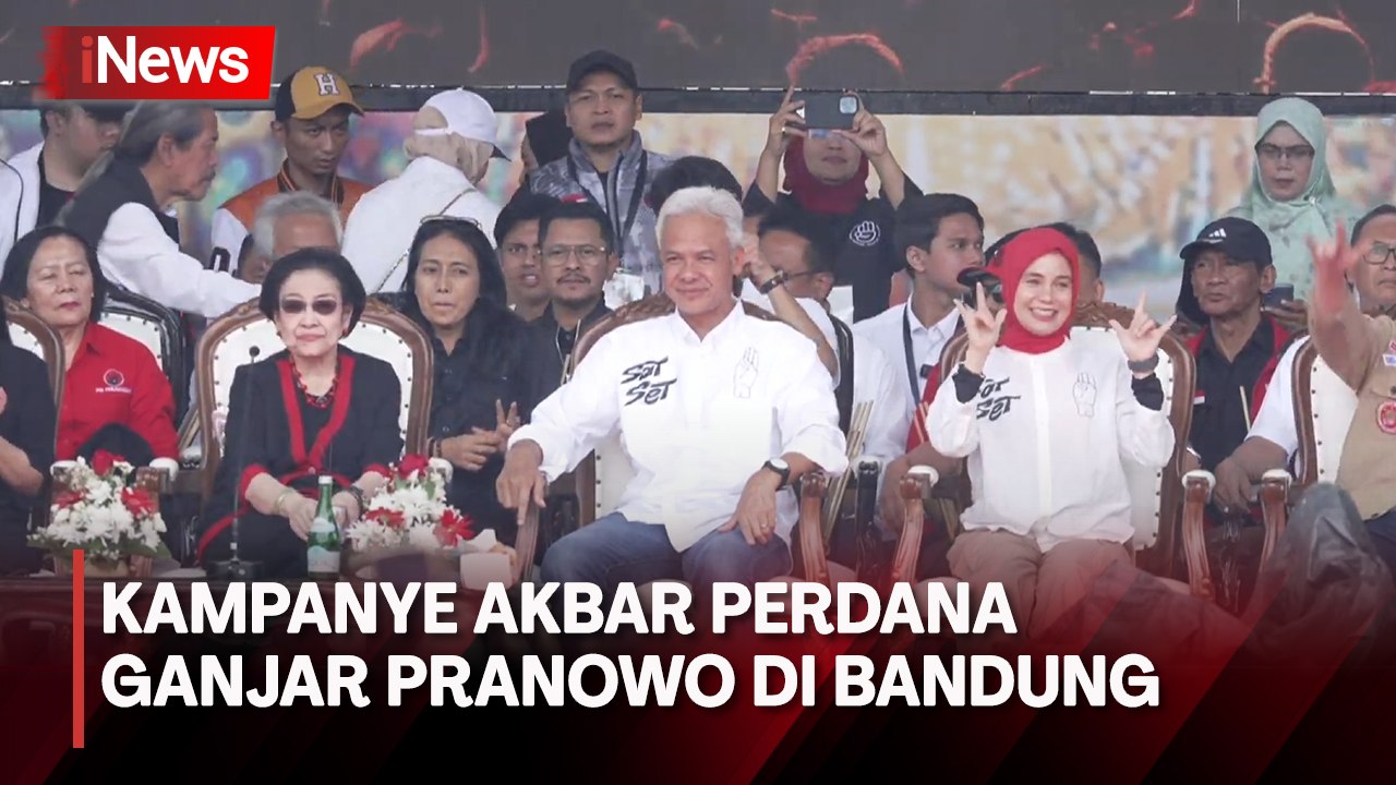 Ganjar Kampanye Akbar Perdana di Bandung, Didampingi Ketum PDIP Megawati