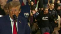Trump asks security to throw heckler out of New Hampshire rally: ‘Get out of here’